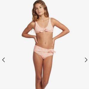Barbie™ x ROXY Tie-Front Bikini Set for Girl's